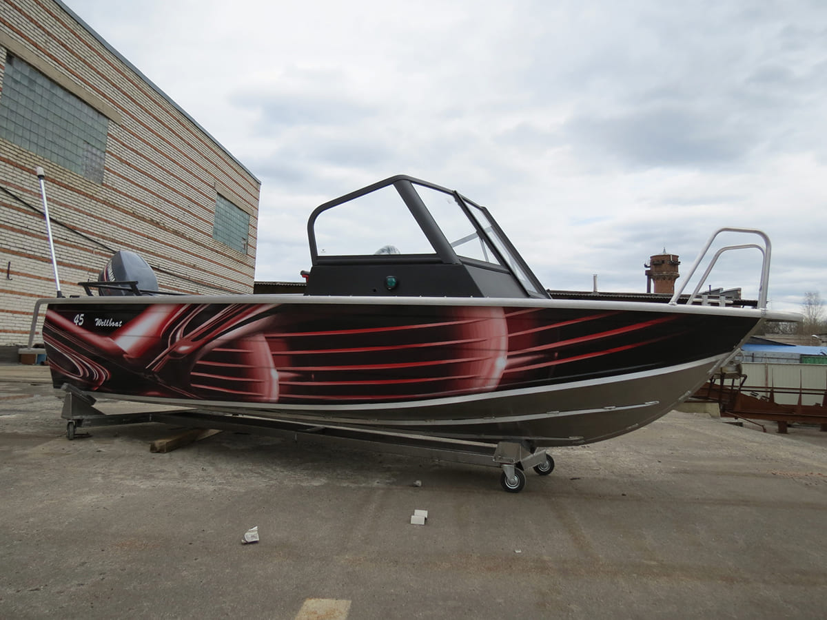 Катер-лодка алюминиевая WELLBOAT 45i